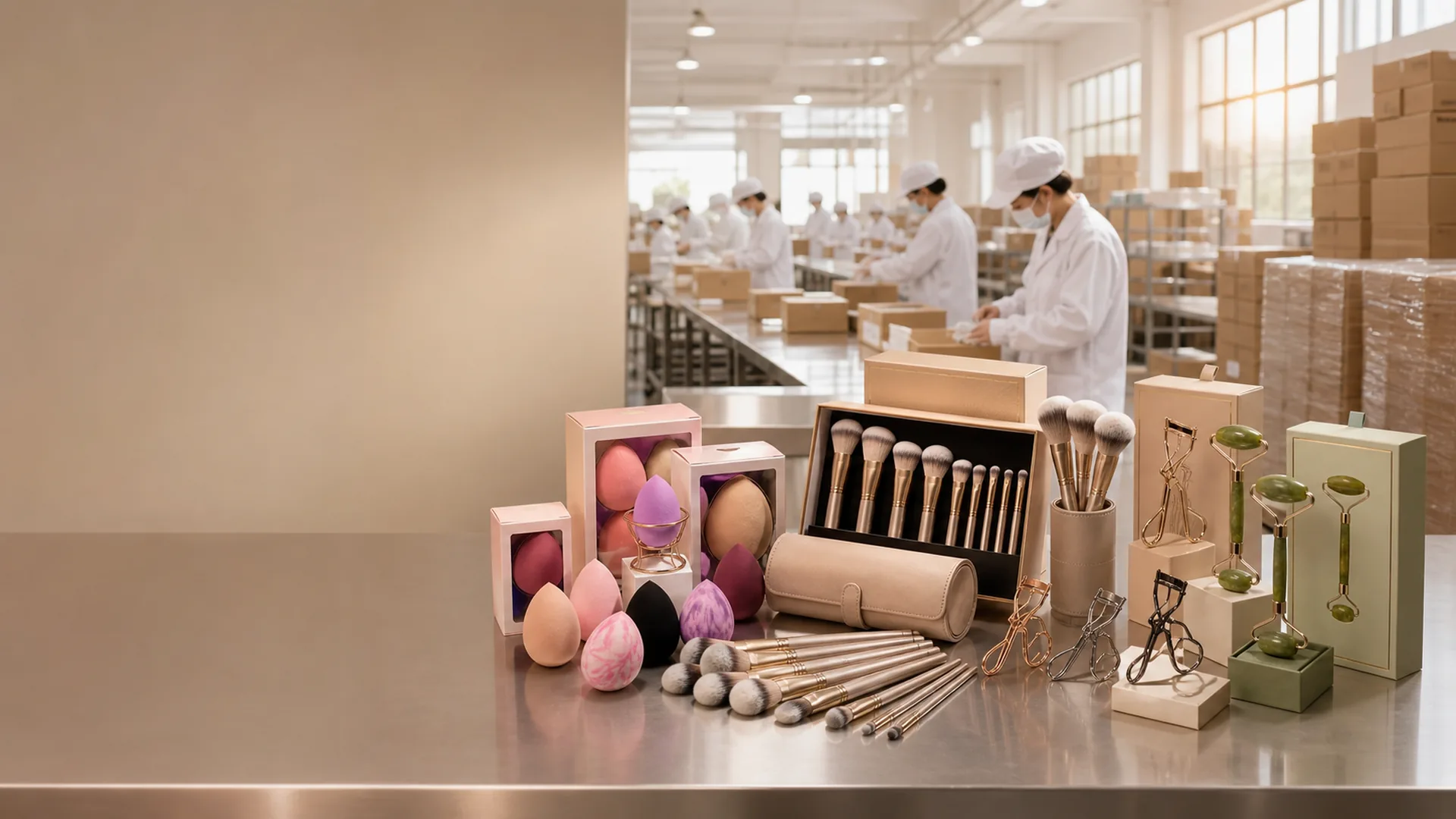 Quality controlled beauty tools ready for global supply