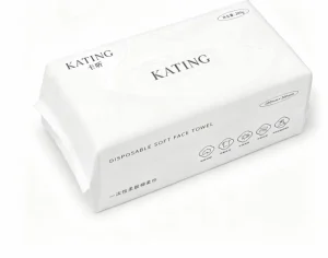 1-Pack 55 Count 20x20cm 1-Ply Coreless Viscose Disposable Face Towels Makeup Remover Cleaning