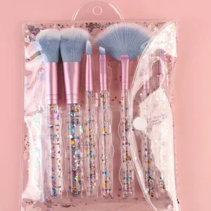 10 7 5PCS Makeup Brush Set Particle Handle Professional Diamond Liquid Handle Travel Makeup Brush Set