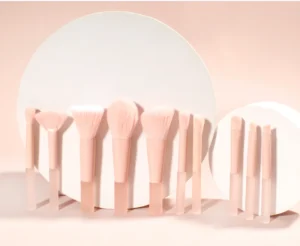 10-Piece Pink Mini Makeup Brush Set