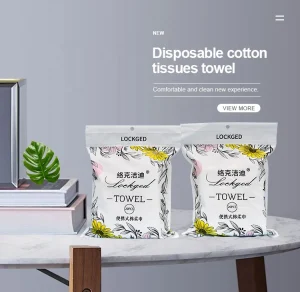 100% Cotton Disposable Hand Towel Absorbent Non Woven Towelettes for Face Wash & Cleaning Portable Dry Cloths