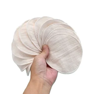 100% Cotton Muslin Reusable Nursing Pads for Mom