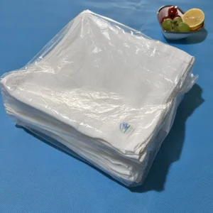 100% Cotton Woven Sports Pattern Bulk Small White Disposable Face Towel with Logo