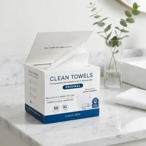 100% Lyocell Disposable Towel for Sensitive Skin Nonwoven for Makeup Biodegradable Washable Reusable Disposable Towel