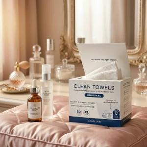 100% Lyocell Face Towel Disposable Comfortable Eco friendly Biodegradable Clean Face Towel