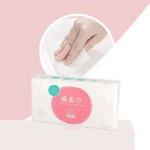 100% Organic Cotton Eco friendly Non Woven Disposable Face Towel for Human Skin Soft Comfortable Double Use Customizable Sizes
