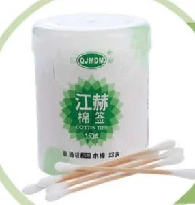 100 Pcs Per Bag Eco-Friendly Bamboo Wooden Stick Multi-Purpose Disinfection Cotton Buds for Skin Care