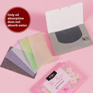 100 Piece Portable Oil Absorbing Paper for Women Portable Removable Fragrance Facial Blotting Tools Makeup Tools