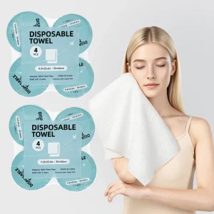 100% Premium Quality Non Woven Fabric Disposable Compressed Face Towel Super Absorbent Individually Wrapped for Travel