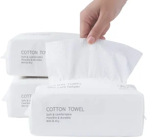 100% Viscose Paper Towel Disposable Cotton Face Towels Soft Pack Facial Cotton Tissue