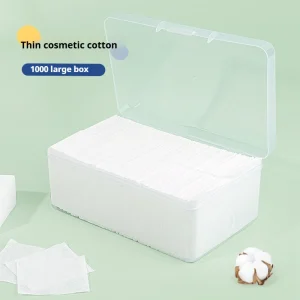 1000pcs Disposable Organic Cotton Pads Soft Absorbent Natural Makeup Remover Facial Cleansing Plain 1 Layer