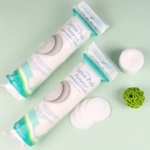 100PCS Organic Eco Friendly Disposable Round Facial Cleansing Pads Soft Cotton Absorbent Makeup Removal Pads for All Skin