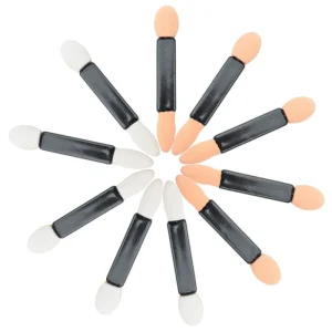 100Pcs Pack Soft Double End Eyeshadow Eyeliner Cosmetic Sponge Applicator Tools Sticks Brush Eyeshadow Stick