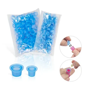 100Pcs Silica Gel Tattoo Ink Cup S L Silicone Soft Permanent Makeup Pigment Container Cups Disposable Eyebrow Tattoo Accessory