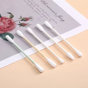 100pcs Bag Eco Friendly Cotton Swabs Wood Sticks Recyclable Biodegradable Wooden Cotton Buds for Ear Cleaning Makeup