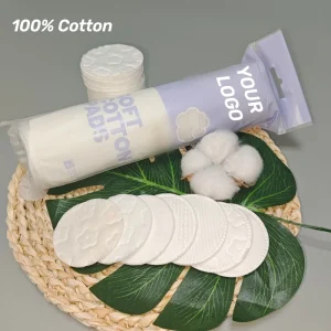 100pcs Cotton Rounds Makeup Remover Pads Lint Free Applicator Soft and Absorbent Cotton Pads for Facial & Nail Polish Removal