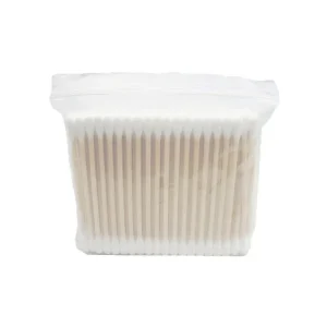 100pcs Ear Cleaning Single Double Cotton Swab Bamboo wooden Stick Cotton Round Bud Applicators