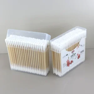 100pcs Eco Friendly Bamboo Cotton Swabs Biodegradable Cotton Buds for Ear Cleaning Custom Logo