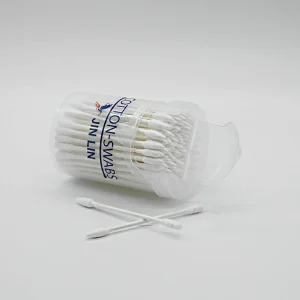 100pcs Eco Friendly Double Round Ends Paper Stick Cotton Buds Makeup Sustainable and Convenient