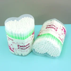 100pcs High Quality Bamboo Cotton Swabs Disposable Double Head Cotton Buds in Clear Baby Ear Care Daily Cleaning