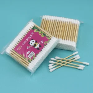 100pcs High Quality Biodegradable Cotton Swabs Cotton Buds Daily Cleaning Double Tips