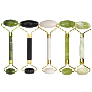 100pcs MIX Anti Aging Jade Facial Rollers Face Massage Therapy Rouleau De Jade Natural Stone Rodillo De Jade Roller for Sale