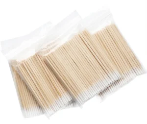 100pcs Microblading Small Pointed Tip Cotton Bud Wood Sticks Cotton Swab