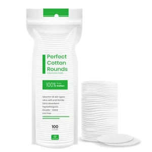 100pcs Premium Round Cotton Pads for Face Care Makeup Remover