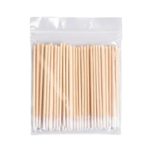 100pcs Single Sided Large Head Cotton Swabs Wood Sticks Disposable Permanent Makeup Cotton Bud Point Cleaning