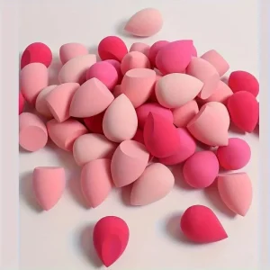 10Pc Alcohol Free Multifunctional Makeup Sponge Wet/Dry Use for Foundation/BB Cream/Powder All Light Skin Tones