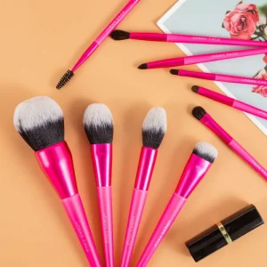 10Pcs Makeup Brush Set Pink Private Label Synthetic Makeup Brushes Professional Makeup Brush