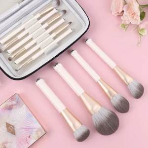 10pcs Makeup Brush Set Synthetic Foundation Powder Concealer Eyeshadow Set of Compact Makeup Brushes With Box