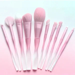 10pcs set Cosmetics Foundation Eyeshadow Makeup Brush Beauty Tool pink Powder Gradient Makeup Brush Set
