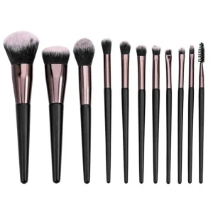 11pcs Makeup Tool Kits Beginner Friendly Make Up Brush Set Foundation and Eyebrow Brush Set