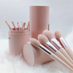 11pcs Synthetic Foundation Eyeshadow Makeup Brushes Cute Makeup Brush Set with Holder