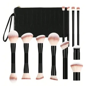 11ps Full Function Makeup Brush Full Set Brown Super Soft Professional Makeup Tool Set