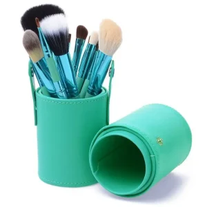 12 Makeup Brushes Beauty Tools PU Cylinder Makeup Brushes Professional Makeup Tools Set