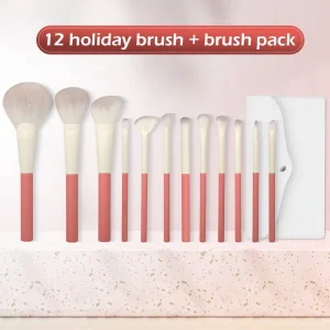 12 Pcs Soft Makeup Brush Set Powder Blush Eyeliner Eyeshadow Brushes Beauty Tools