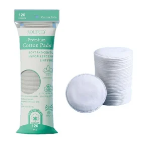 120pcs Soft Cotton Pads Lint Free High Absorbency Facial Cleansing Makeup Remover Pads