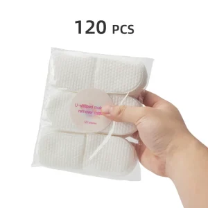 120pcs bag Disposable Microblading Finger Wipe Pads Finger Cot Cotton Sleeves for Eyebrow Lip Tattoo Pigment Cleaning Salon Use