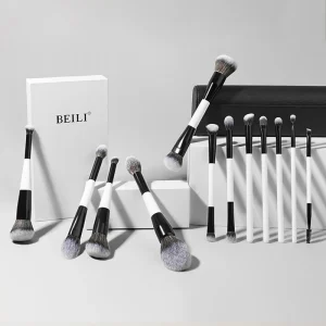 12PCS Custom Logo Premium Double Ended Makeup Brushes Set Professional High Quality Vegan Cosmetic Brushes
