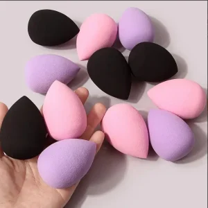 12pc pack Medium Size Multicolor Makeup Sponge for Perfect Liquid Cream Powder Application Non latex Wet Dry Dual Use Foundation