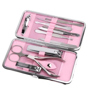 12pcs Complete Nail Art Manicure Set Pedicure Nail Clippers Scissors Grooming Kit Nail Care Tools with Rigid Case
