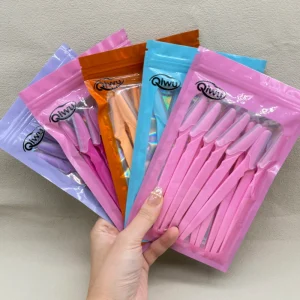 12pcs Eyebrow Trimmer Set Blade Shaver Safety Razor Makeup Tools Portable Face Razor Eye Brow Hair Removal Cutters