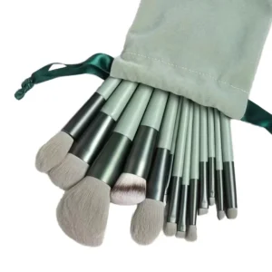 13Pcs Travel Makeup Brushes Set with Bag Kabuki Foundation Blending Blush Eyeliner Brush