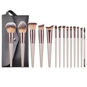 14 Pcs set Luxury Professional Makeup Brush Set Custom Logo Tool Make up High Quality Brushes Set With Bag