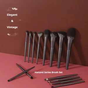 14-Piece Synthetic Fibre Eco-Friendly Wooden Handle Makeup Brushes Set for Daily Makeup