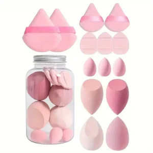 14pcs Multi Functional Triangle Powder Puff Makeup Sponge Set Latex Free Makeup Sponge with Box