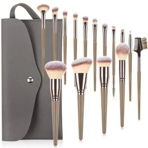15 Pieces of Makeup Brush Set Face Powder Blusher Eye Shadow Powder Concealer Makeup Brush Set Professional Makeup Tools