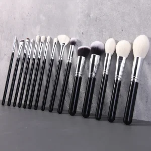 15pcs Luxury Professional Goat Hair Makeup Brush Set High Quality for Face Use with Concealer Factory Hotsell